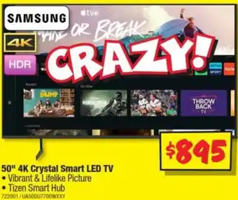 JB Hi-Fi SAMSUNG 50" 4K Crystal Smart LED TV offer