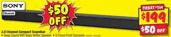 JB Hi-Fi SONY 2.0 Channel Compact Soundbar offer