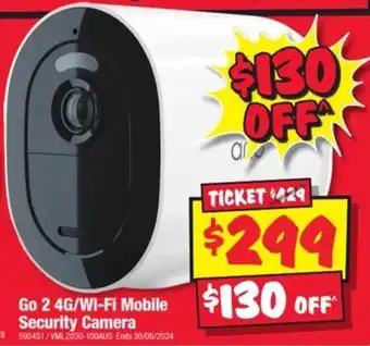 JB Hi-Fi Go 2 4G/Wi-Fi Mobile Security Camera offer