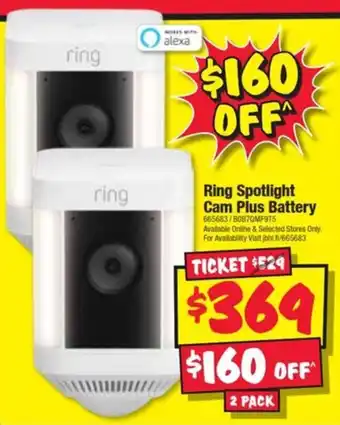 JB Hi-Fi Ring Spotlight Cam Plus Battery offer