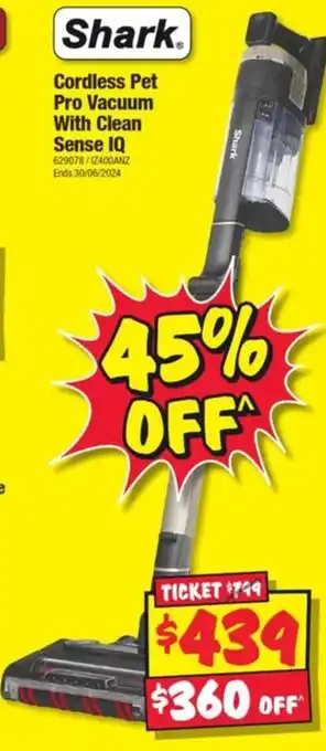 JB Hi-Fi Cordless Pet Pro Vacuum With Clean Sense IQ offer
