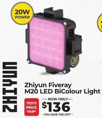 Teds Cameras Zhiyun Fiveray M20 LED BiColour Light offer