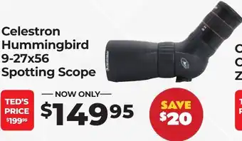 Celestron Hummingbird 9-27x56 Spotting Scope