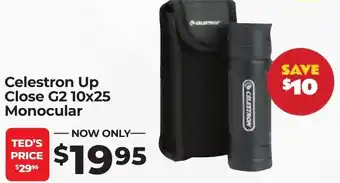 Teds Cameras Celestron Up Close G2 10x25 Monocular offer