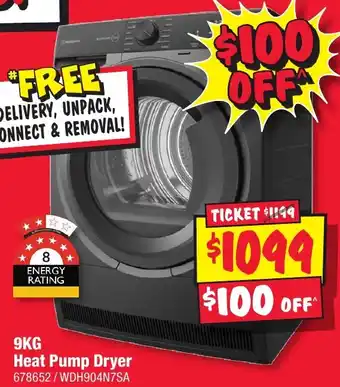 JB Hi-Fi 9KG Heat Pump Dryer offer