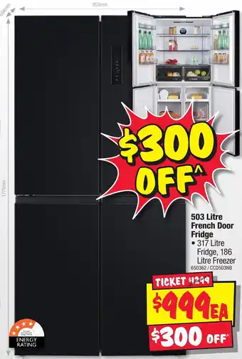 JB Hi-Fi 503 Litre French Door Fridge offer