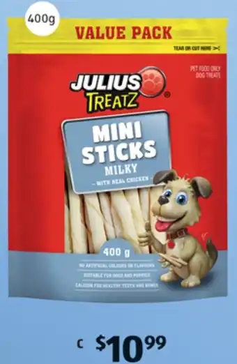 ALDI Julius Treatz Milky Sticks 400g offer