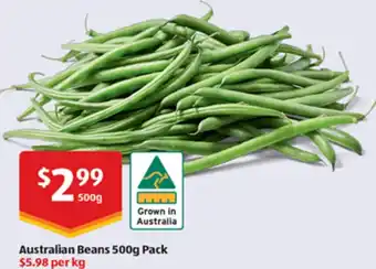 ALDI Australian Beans 500g Pack offer