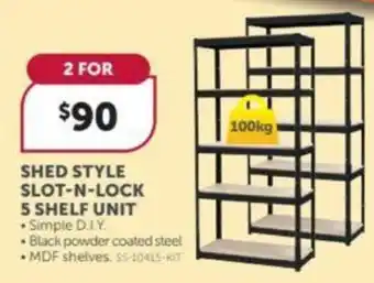 Stratco SHED STYLE SLOT-N-LOCK 5 SHELF UNIT offer