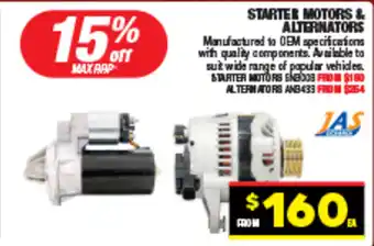 Autopro STARTER MOTORS & ALTERNATORS offer
