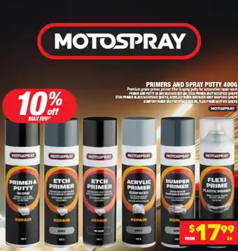 PRIMERS AND SPRAY PUTTY 400G