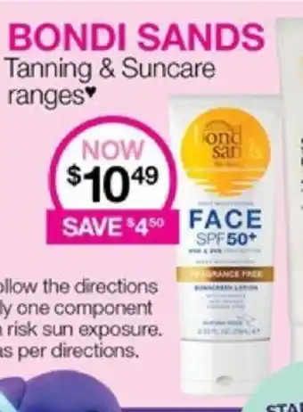 BONDI SANDS Tanning & Suncare ranges