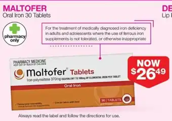 Priceline MALTOFER TABLETS 370mg offer