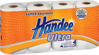 IGA Handee Ultra Paper Towel 4 Pack offer