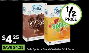 Ritchies Bulla Splits or Crunch offer