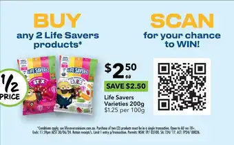 Ritchies Life Savers Varieties 200g offer