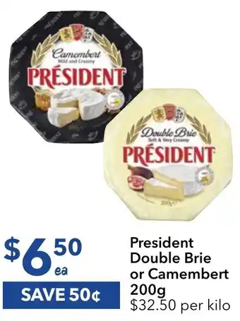 Ritchies President Double Brie or Camembert 200g offer