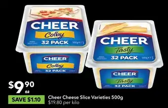 Ritchies Cheer Cheese Slice Varieties 500g offer
