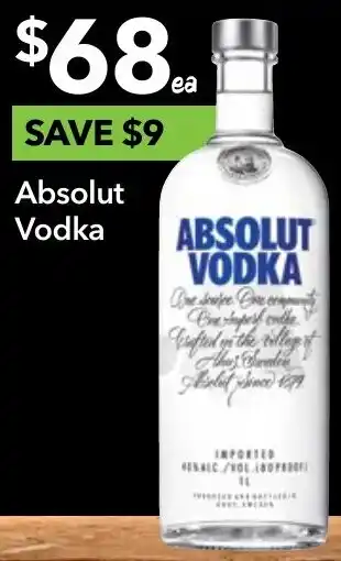 Ritchies Absolut Vodka offer