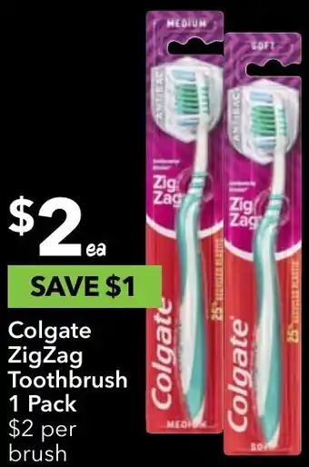 Ritchies Colgate ZigZag Toothbrush offer