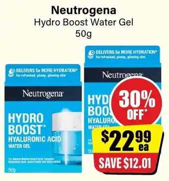 Chemist Discount Centre Neutrogena Hydro Boost Water Gel 50g offer