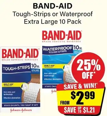 Chemist Discount Centre BAND-AID Tough-Strips or Waterproof offer