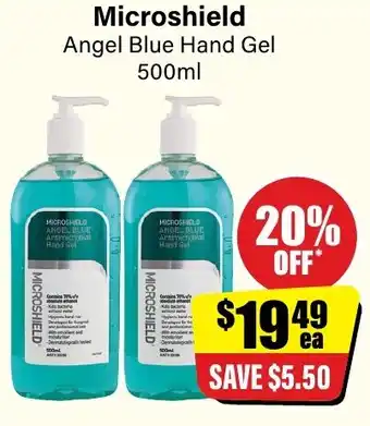Chemist Discount Centre Microshield Angel Blue Hand Gel 500ml offer