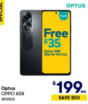BIG W Optus OPPO A58 offer