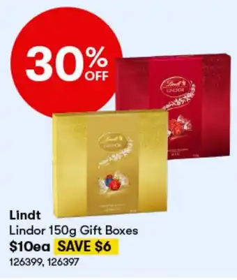 BIG W Lindor 150g Gift Boxes offer
