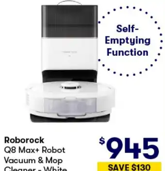 BIG W Roborock Q8 Max+ Robot Vacuum & Mop Cleaner offer