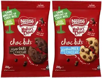 Coles Nestlé Cooking Chocolate Melts or Bits 200g-290g offer