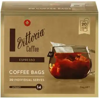 Coles Vittoria Coffee Bags 20 Pack offer