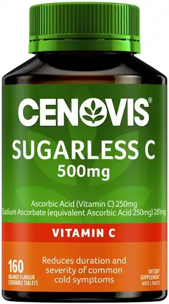 Coles Cenovis Sugarless C 500mg Tablets 160 Pack offer