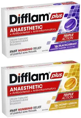 Coles Difflam Plus Anaesthetic Lozenges 16 Pack^ offer