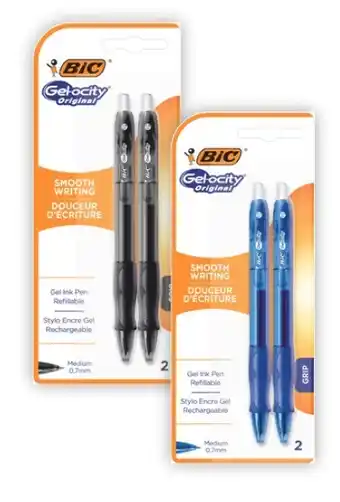 Coles Bic Gelocity Original Pens 2 Pack offer
