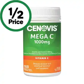Woolworths Cenovis Mega C 1000mg Chewable Tablets Pk 100 offer