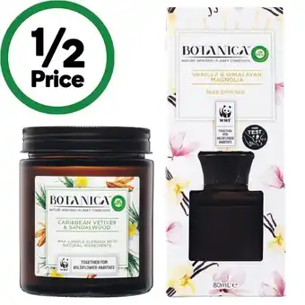 Woolworths Botantica Reed Diffuser 80ml or Candle 205g offer