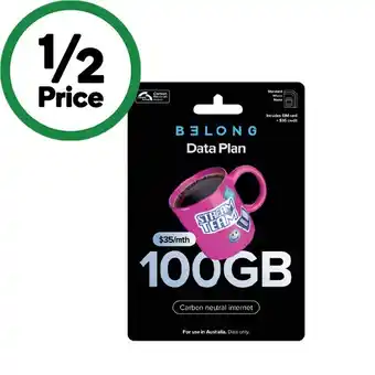 Woolworths Belong $35 Data Starter Kit‡ offer
