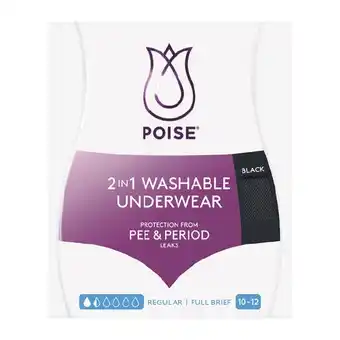 Woolworths Poise 2in1 Briefs Pk 1 offer