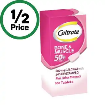 Woolworths Caltrate Bone & Muscle 50 + Tablets Pk 100 offer