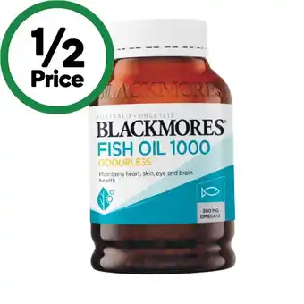 Woolworths Blackmores Odourless Fish Oil 1000mg Capsules Pk 400 offer