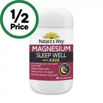 Woolworths Nature's Way Magnesium Sleep Well With Kava Pk 60 offer