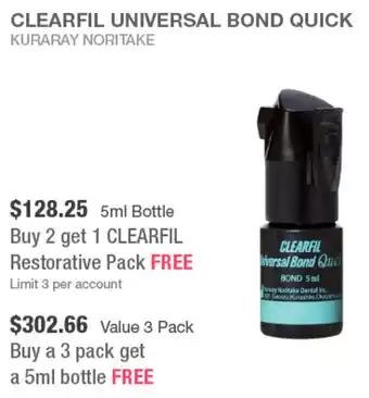 Henry Schein CLEARFIL UNIVERSAL BOND QUICK offer