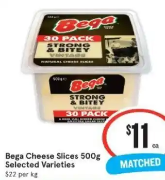 IGA Xpress Bega Cheese Slices 500g offer