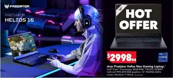 Harvey Norman Acer Predator Helios Neo Gaming Laptop offer