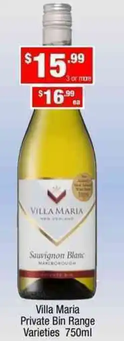 Villa Maria Private Bin Range 750ml