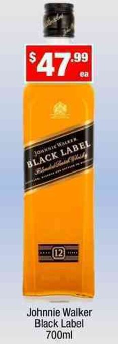 Liquor Stax Johnnie Walker Black Label 700ml offer