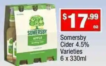 Liquor Stax Somersby Cider 6x330ml offer