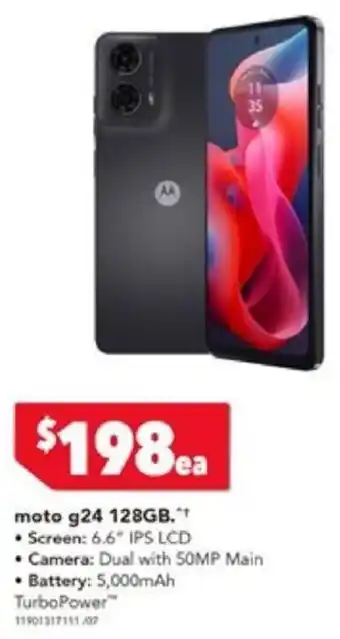Harvey Norman moto g24 128GB offer