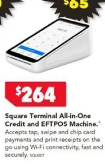 Harvey Norman Square Terminal All-in-One Credit and EFTPOS Machine offer